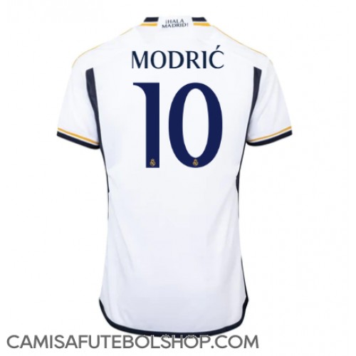 Camisa de time de futebol Real Madrid Luka Modric #10 Replicas 1º Equipamento 2023-24 Manga Curta